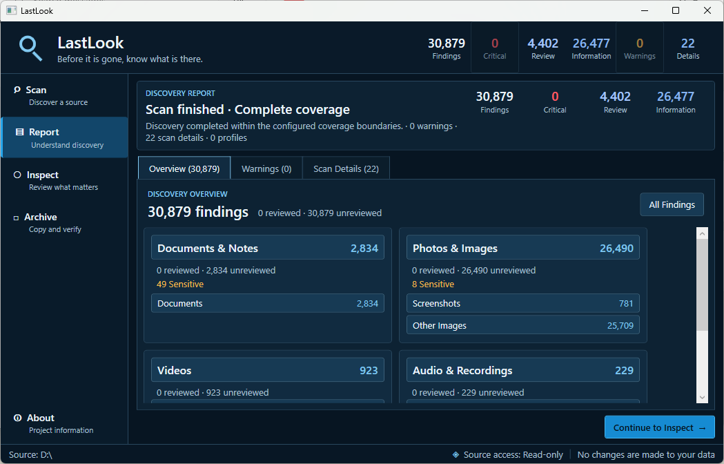 LastLook Scan Report